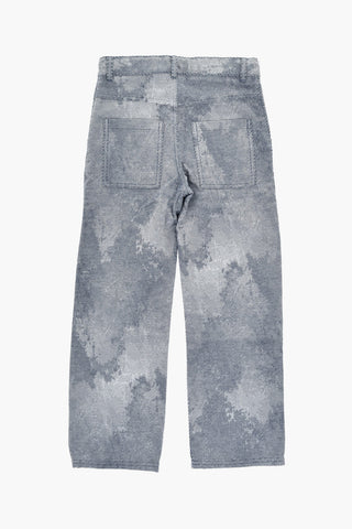 Cotton Striped Trousers With Logo Patches