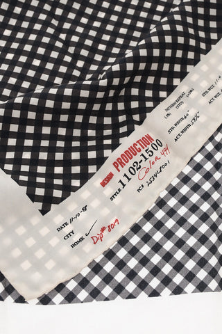 Silk Checked Scarf