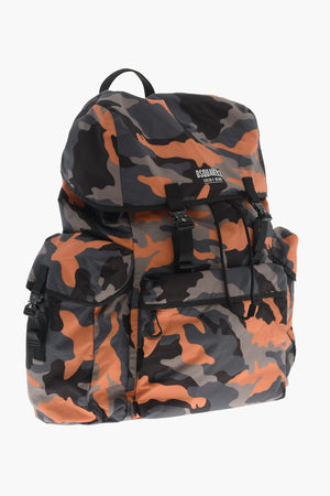 Maxi-Rucksack aus Nylon mit Camouflage-Print