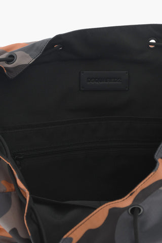 Maxi-Rucksack aus Nylon mit Camouflage-Print