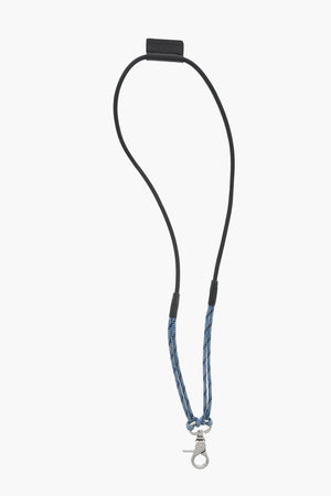 Rope Necklace with Carabiner and Leather Trims