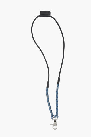 Rope Necklace with Carabiner and Leather Trims