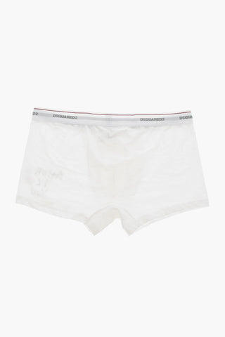 Boxershorts aus Stretch-Baumwolle mit Kontrastprint