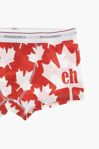 Zweifarbiger Boxer aus Stretch-Baumwolle