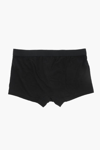 Boxer in Tinta Unita con Logo Fluo
