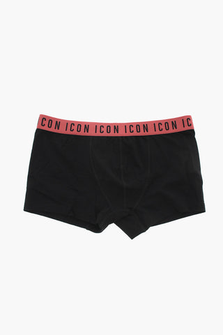 ICON Boxer in Cotone Stretch con Banda Elastica a Contrasto