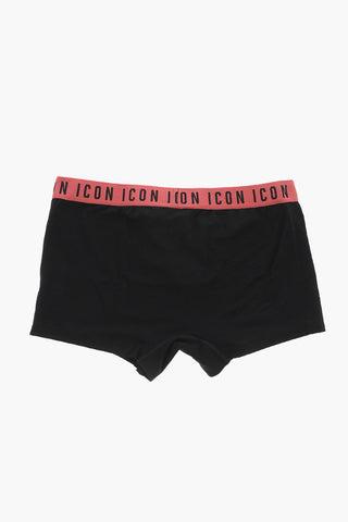 ICON Boxer in Cotone Stretch con Banda Elastica a Contrasto
