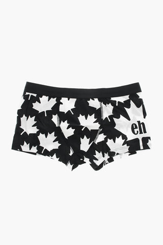 Zweifarbiger Boxer aus Stretch-Baumwolle