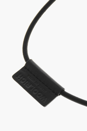 Cord Necklace with Carabiner and Leather Trims