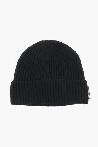 Ribbed Wool Scarf and Beanie Set