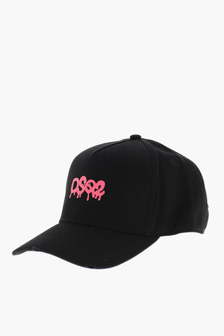 Cappello Baseball in Tinta Unita con Logo Fluo
