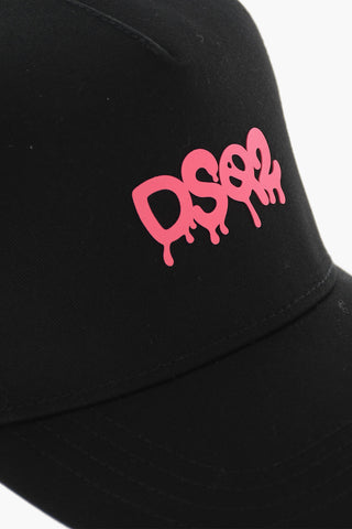 Cappello Baseball in Tinta Unita con Logo Fluo