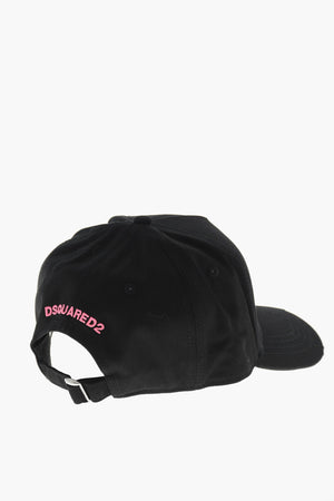 Solid Baseball Cap With Fluorescent Logo