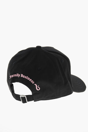 Solid Color Baseball Cap FAMILY BUSINESS with Embossed Monogram