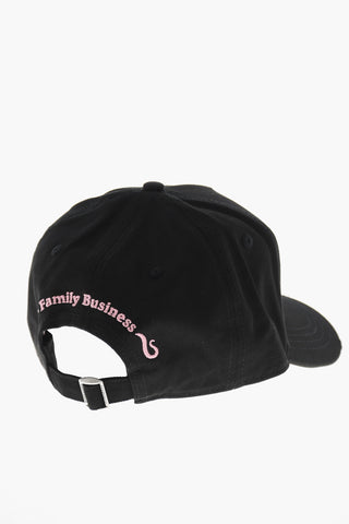 단색 베이스볼 캡 FAMILY BUSINESS 양각 모노그램