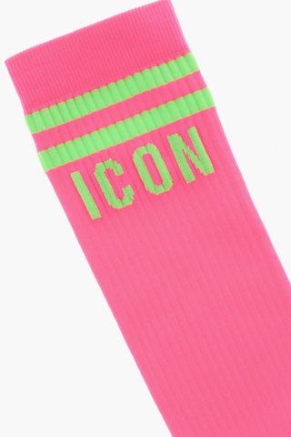 ICON 롱 골지 형광 양말