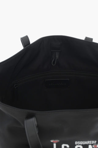 ICON Nylon-Tote Mit Lederbesätzen Und Passendem Münzetui