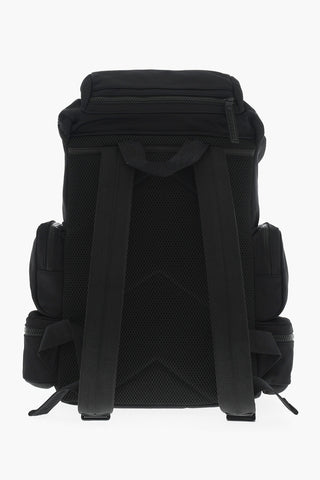 Zaino in Nylon Multitasca con Logo Stampato