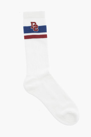 Long Ribbed Socks with Contrasting Detail