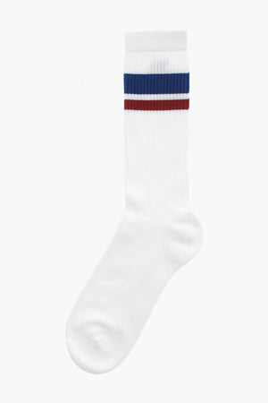 Long Ribbed Socks with Contrasting Detail