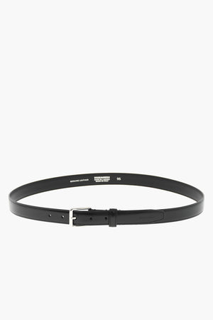 Leather Belt with Silver Buckle 25mm