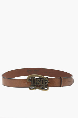 로고 버클 가죽 벨트 40mm