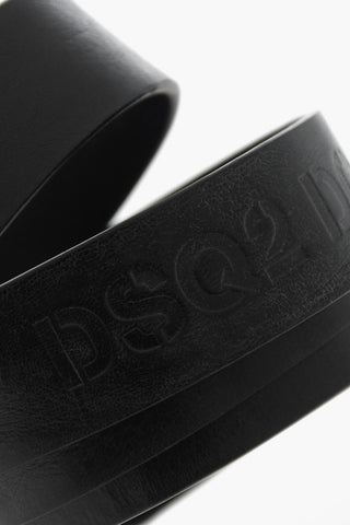 Cintura in Pelle con Logo Tono su Tono 30mm