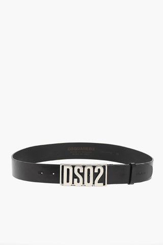 40mm Leather Belt With Logo Buckle