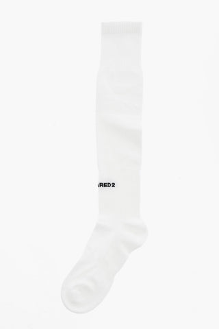 롱 무지 양말 배색 로고