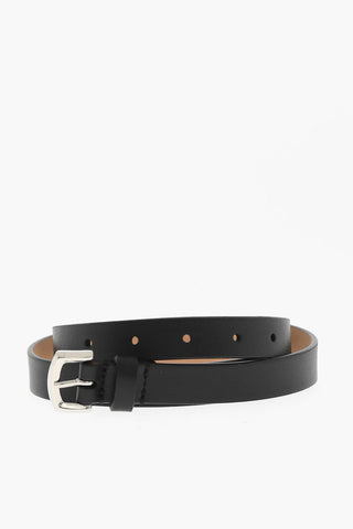 Leather Belt in Solid Color 20mm