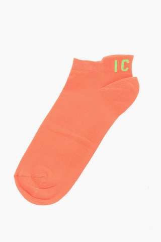 ICON 로우컷 네온 양말 배색 로고
