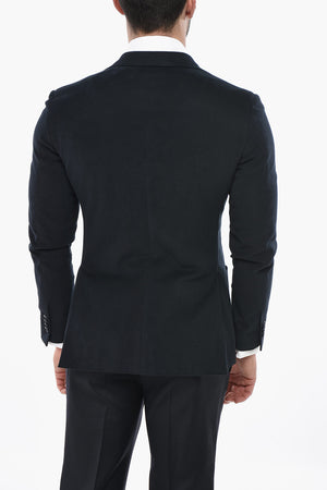 CC COLLECTION Cotton-Blend Twill Blazer REFINED with Patch Pockets