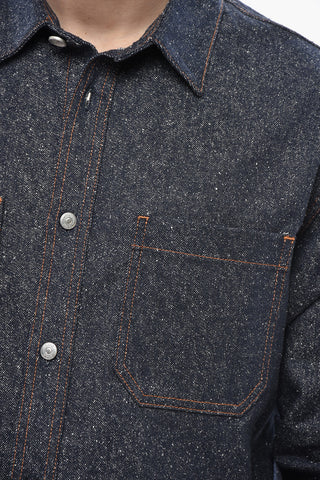 HOMME Overshirt Aus Seide Mit Verdeckter Knopfleiste
