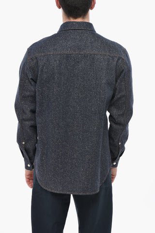 HOMME Silk Overshirt With Concealed Buttoning