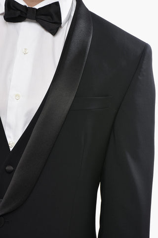 CODE Set Blazer e Gilet con Rever a Scialle in Satin