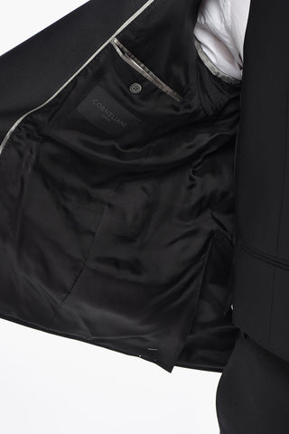 CODE Set Blazer e Gilet con Rever a Scialle in Satin