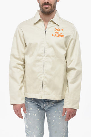 Overshirt In Cotone con Chiusura Zip