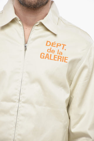 Overshirt In Cotone con Chiusura Zip