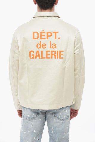 Overshirt In Cotone con Chiusura Zip
