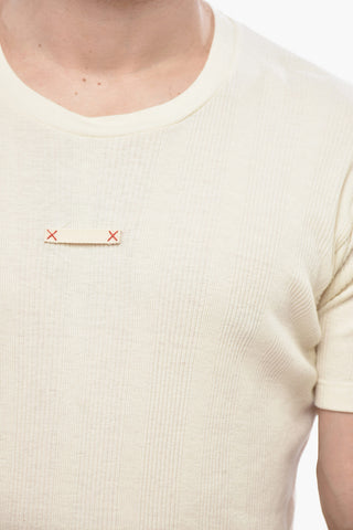 MM1 MM10 Geripptes T-Shirt Mit Rundhalsausschnitt
