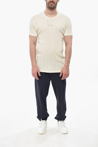 MM1 MM10 Geripptes T-Shirt Mit Rundhalsausschnitt