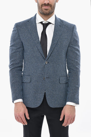 CC COLLECTION Half-Lined Blazer with Pied-de-Poule Pattern