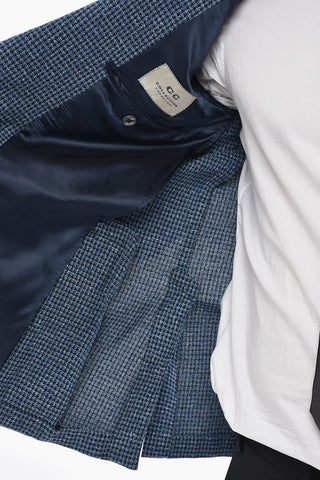 CC COLLECTION Halbgefüttertes Blazer mit Hahnentritt-Muster