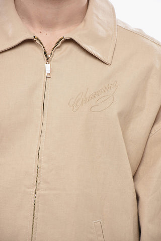 Overshirt KENDRICK In Lino e Cotone con Logo Tono su Tono