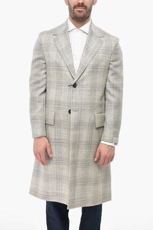 CIRCLE Cappotto in Lana Vergine con Motivo District Check