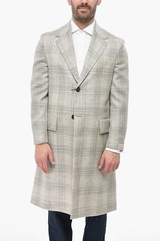 CIRCLE Virgin Wool Coat With District Check Pattern