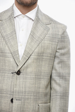 CIRCLE Virgin Wool Coat With District Check Pattern