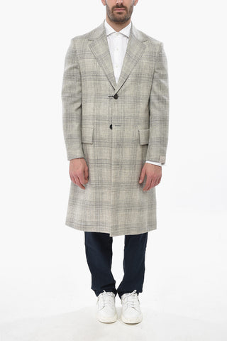 CIRCLE Virgin Wool Coat With District Check Pattern