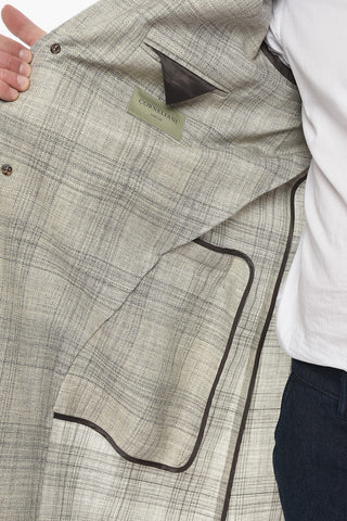 CIRCLE Virgin Wool Coat With District Check Pattern