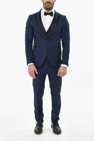 CC COLLECTION 3-Piece Ceremony Suit REWARD With Satin Lapel